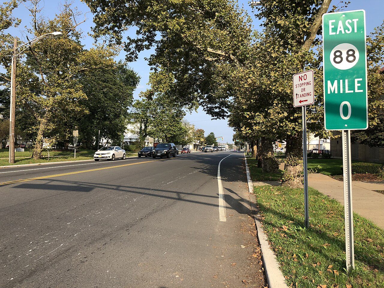 Main Street east at U.S. Route 9, Lakewood