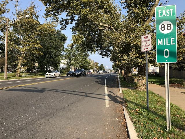 Main Street east at U.S. Route 9, Lakewood