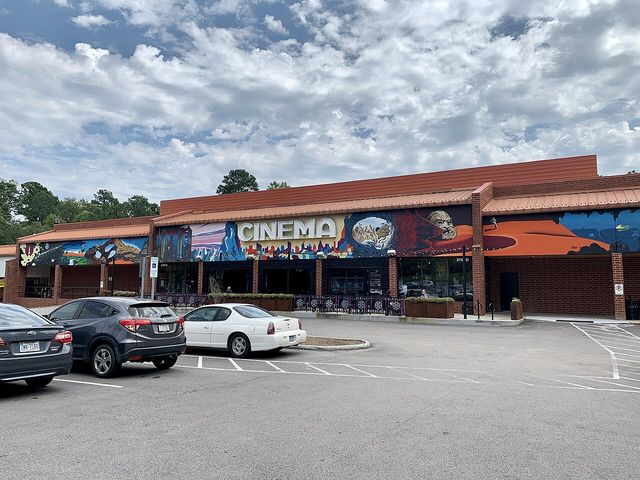 Exterior of the Alamo Drafthouse cinema in Raleigh