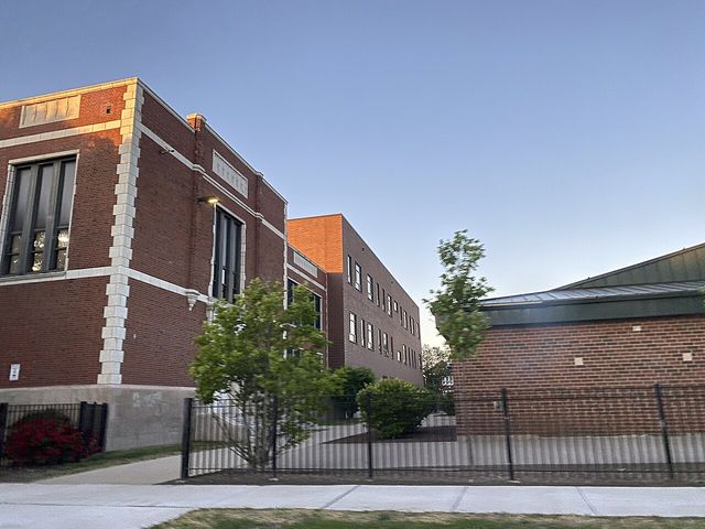 Edwards Elementary School annex buildings from S Karlov Ave