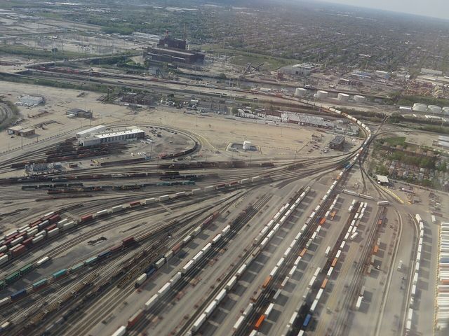 Railyard near Chicago Sanitary and Ship Canal