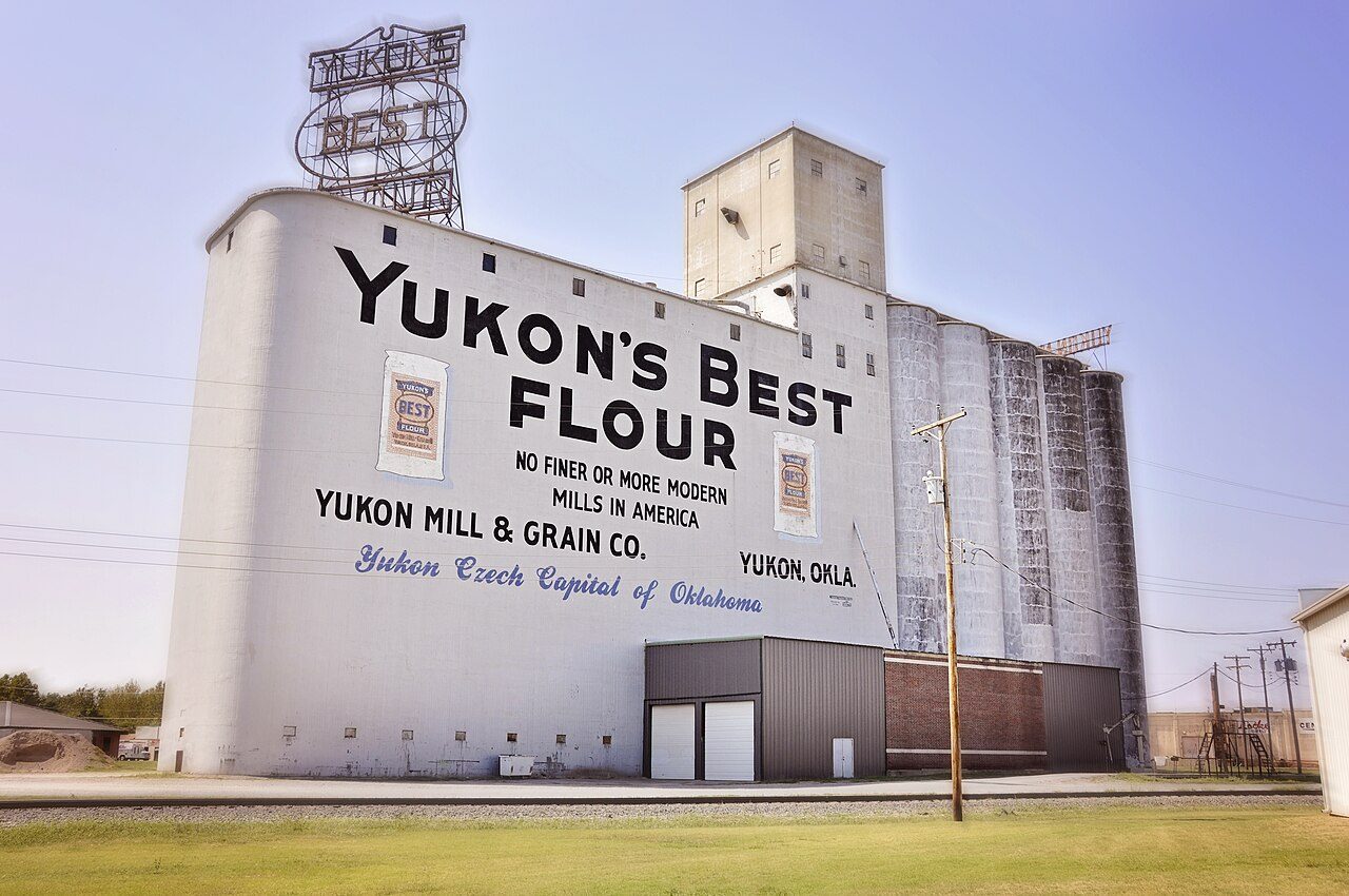 Yukon flour mill on historic Route 66