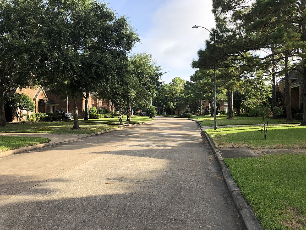 View north along Shadow Forest Drive in Pin Oak subdivision
