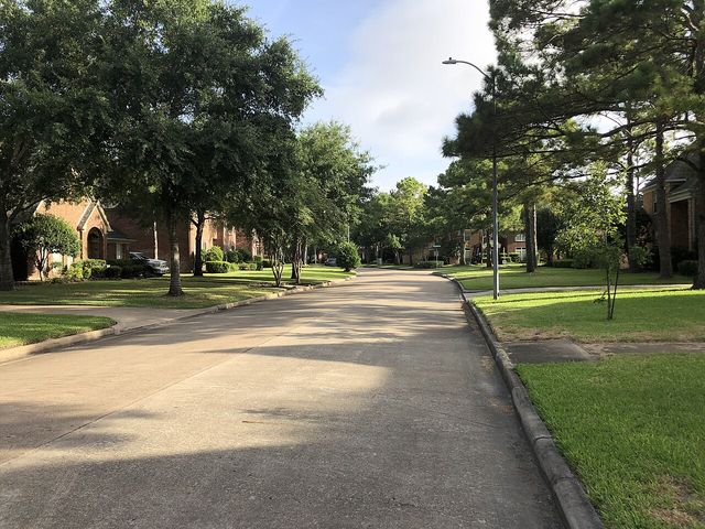 View north along Shadow Forest Drive in Pin Oak subdivision