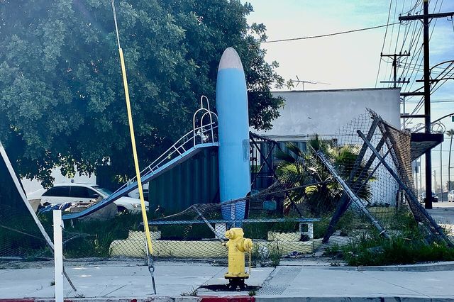 Rocketship slide in Westmont, Los Angeles