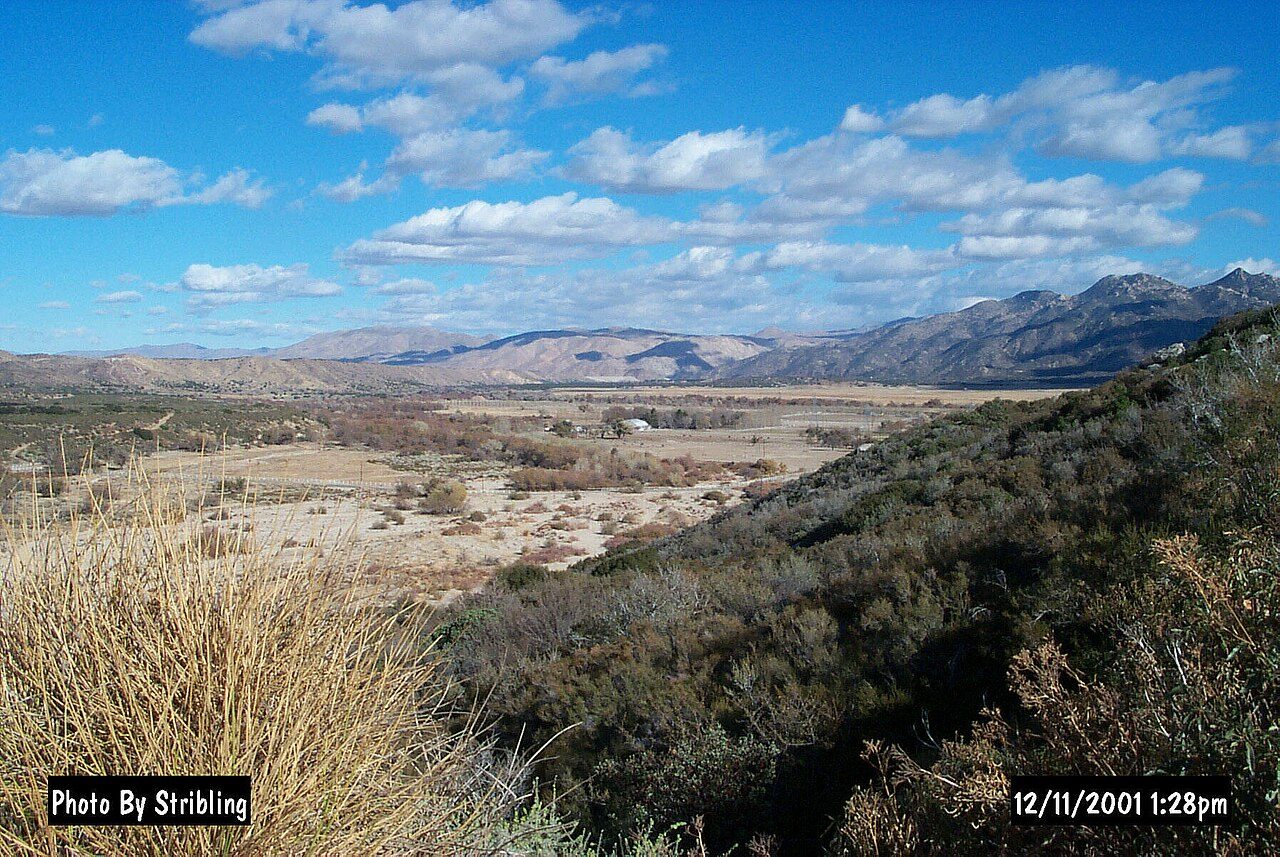 Las Flores Valley and ranch from Highway 138