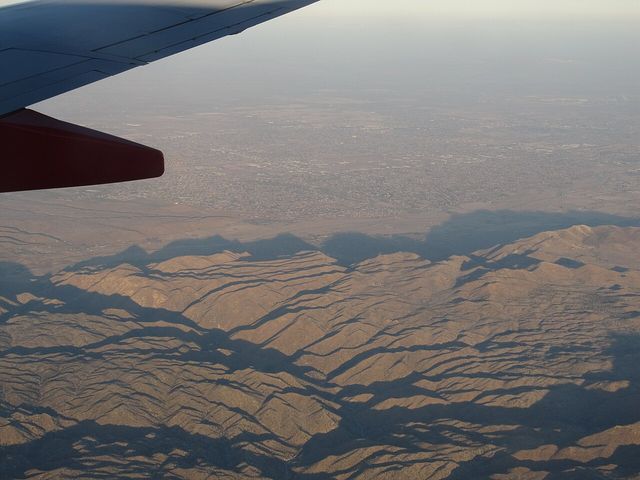 Aerial view of Hesperia in the Mojave Desert