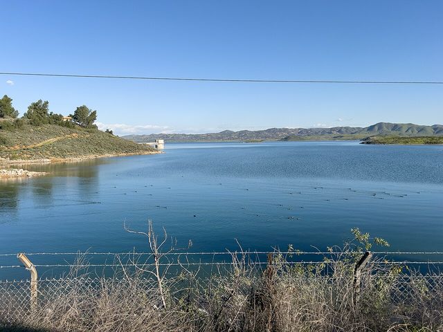View across Lake Mathews, California