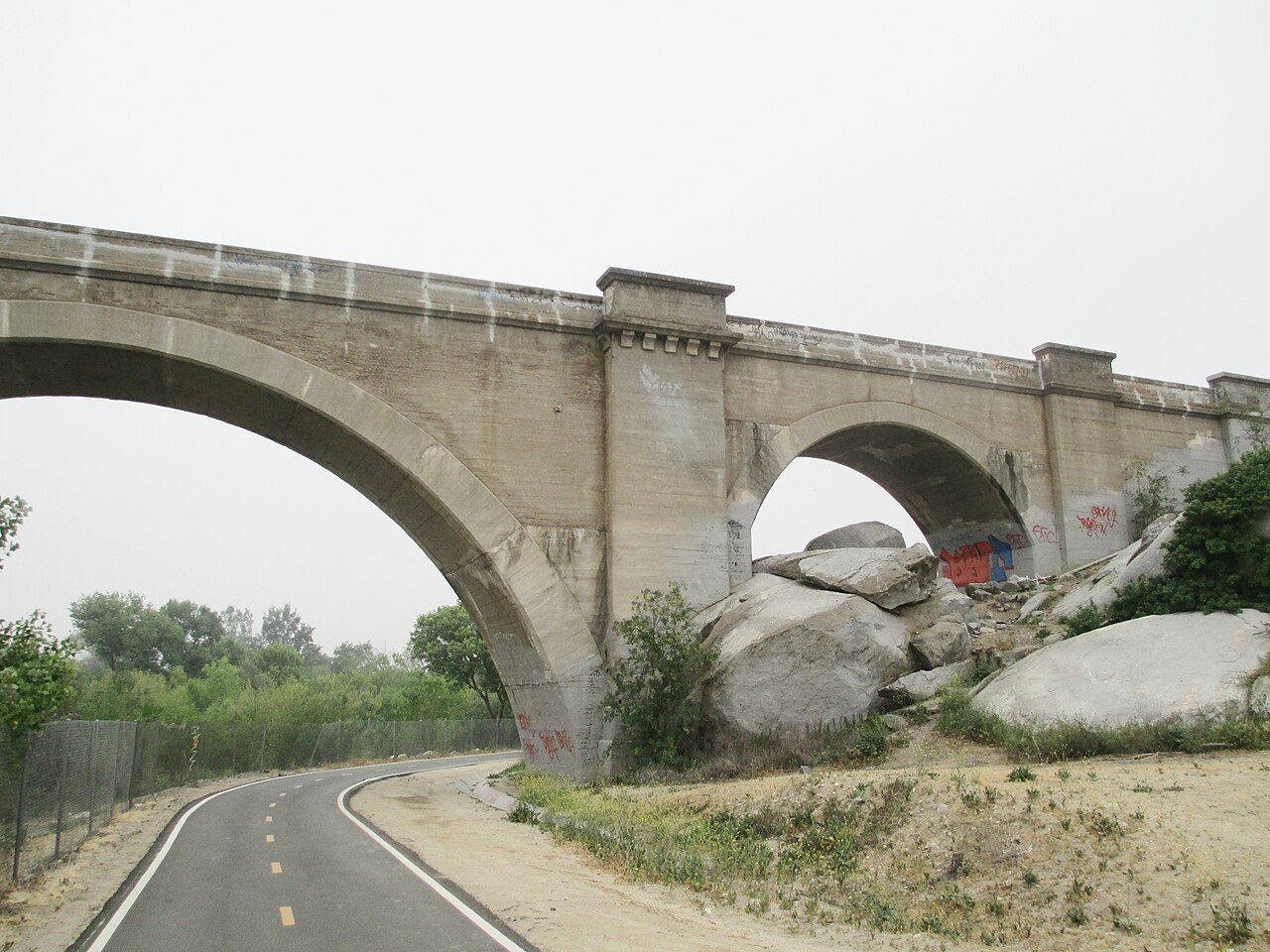 Santa Ana River Trail under Santa Ana River Viaduct