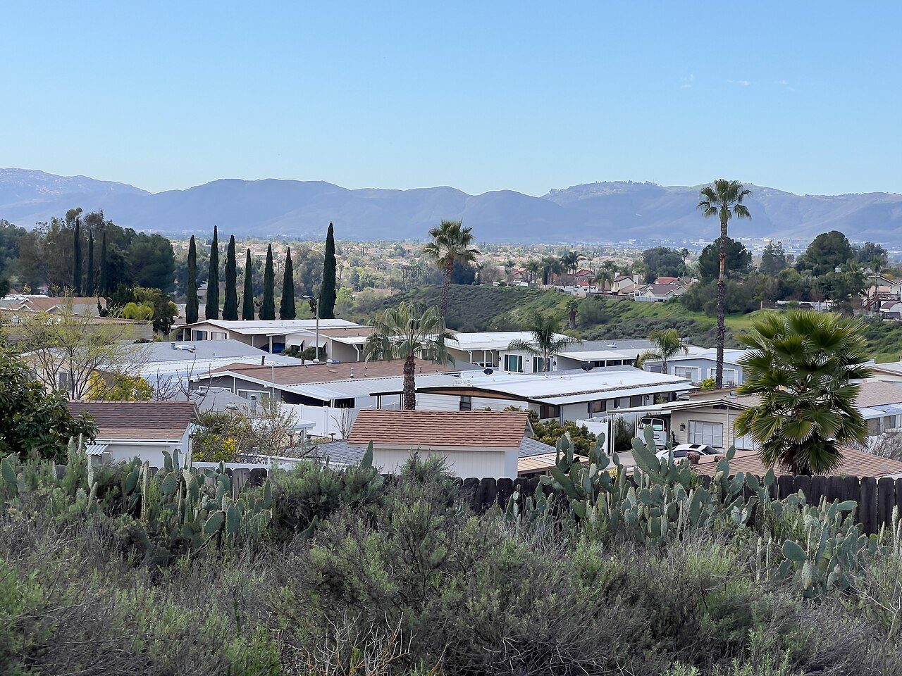 Murrieta neighborhood seen from Warm Springs Park