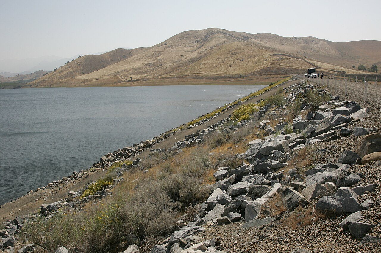 Looking east across Success Dam near Porterville