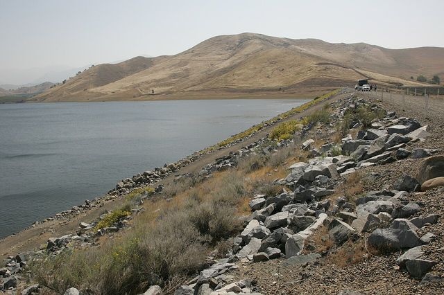 Looking east across Success Dam near Porterville