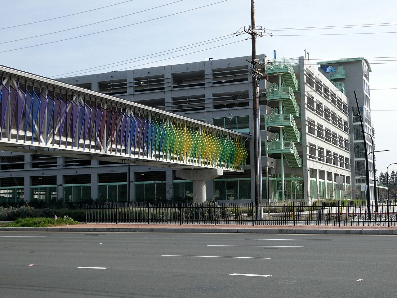 Montague Expressway footbridge at Milpitas station