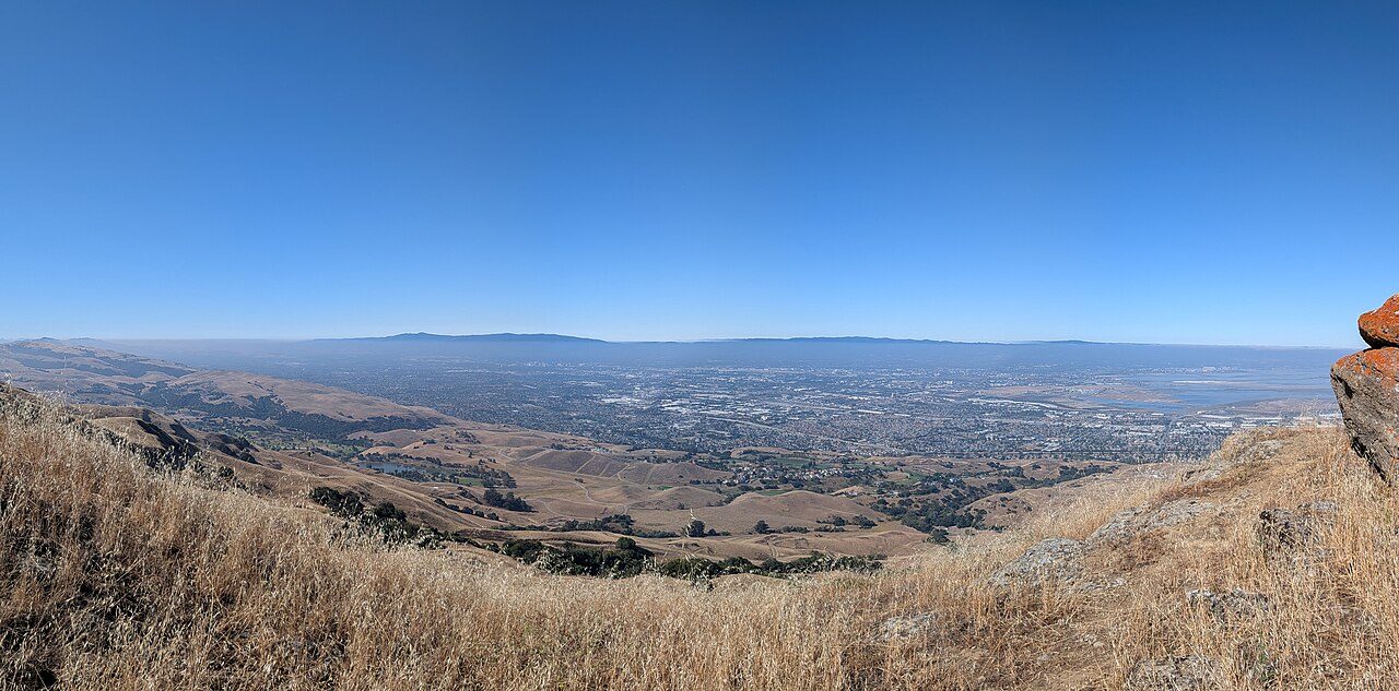 San Jose from Mission Peak trail